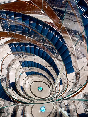 Seabourn Encore's stunning atrium.